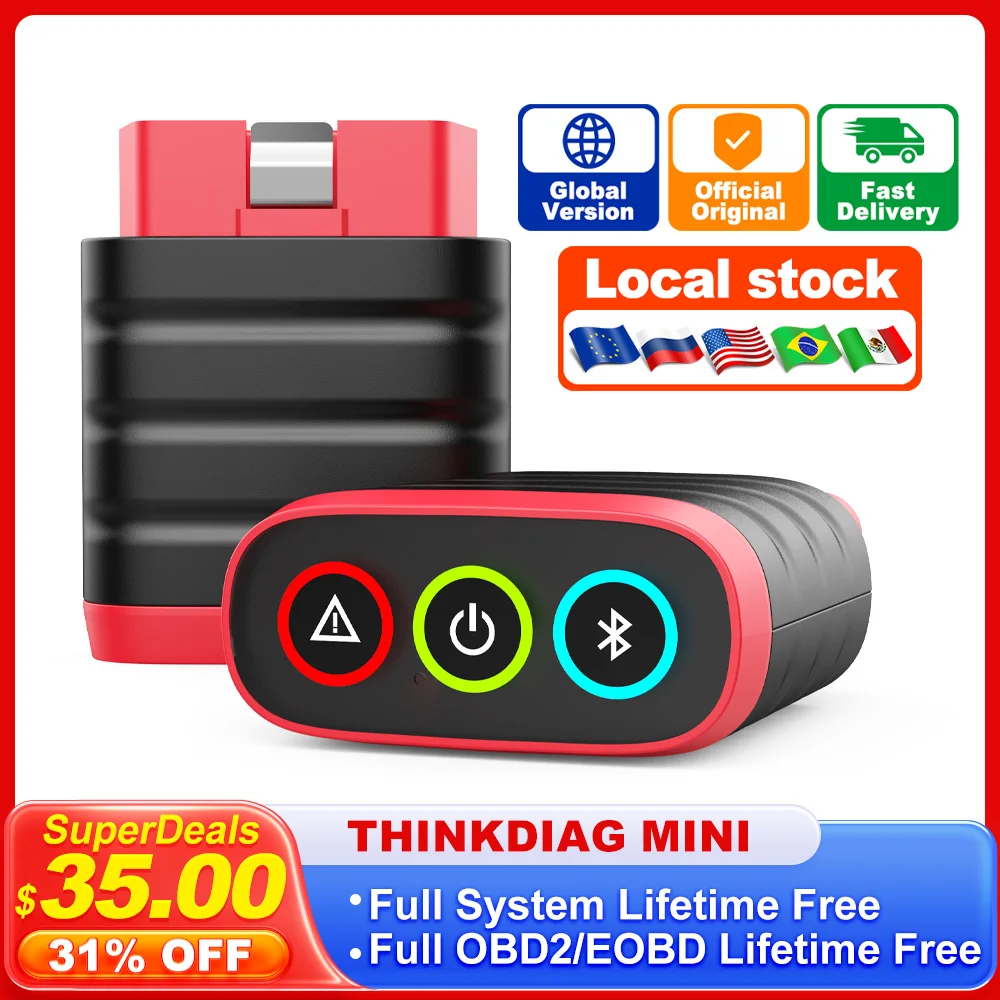 THINKCAR THINKDIAG MINI Auto OBD2 Scanner Full Systems Diagnostics All Car Lifetime Free Automotive