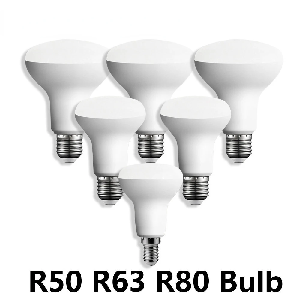 1-10Pcs LED Bulb E27 E14 Bath Lamp Mushroom Bulb R50 R63 R80 220V 6W 10W 12W Non Strobe Warm White