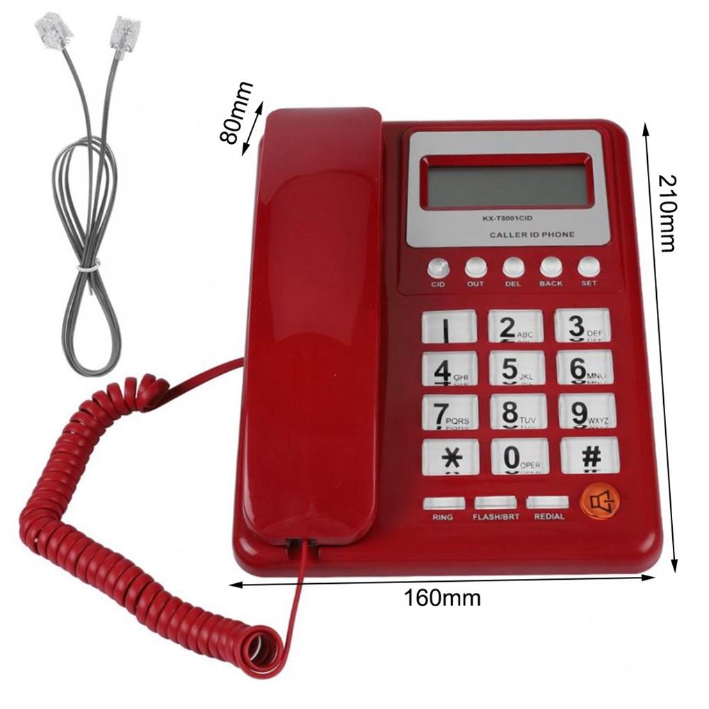 Landline Corded Telephone LCD Screen Fine Workmanship Office Bedroom Retro Calling Device Home Supplies Fixed Telephones