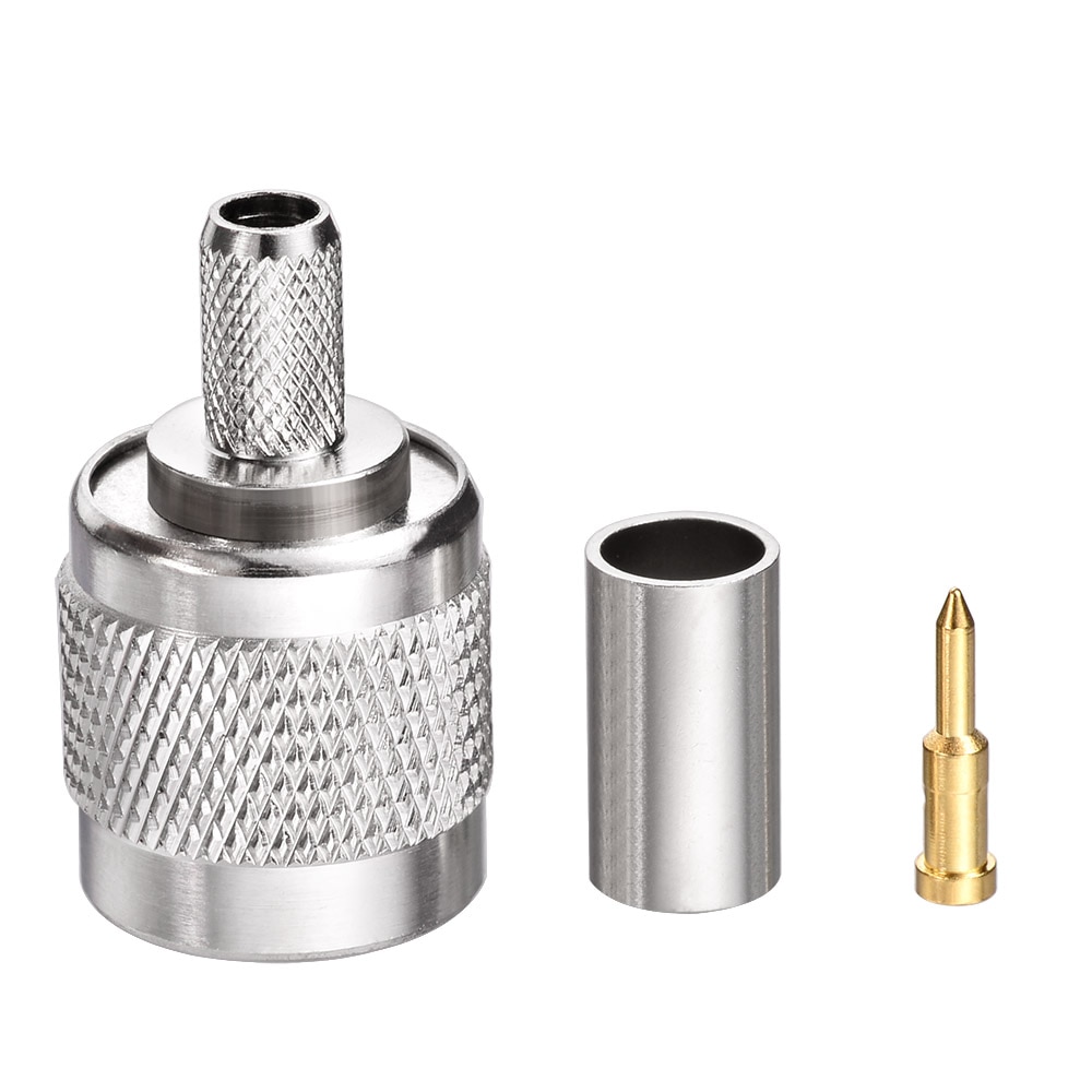 Superbat 10pcs TNC Crimp Male RF Coaxial Connector for Cable RG58 RG142,LMR195