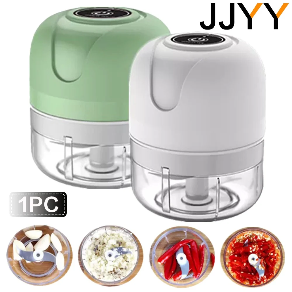 Portable Electric Garlic Masher Crusher, 100/250ml Garlic Chopper, USB Food Processor Kitchen