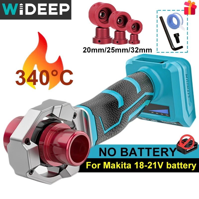 WIDEEP Cordless Pipe Welding Machine PPR Pipe Soldering Plastic Welding Tube Heating Hot Melt For