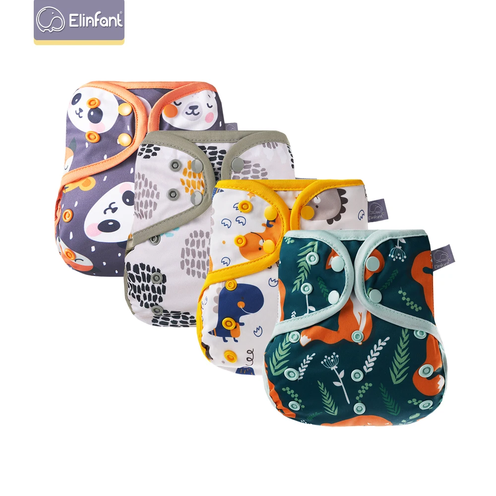 Elinfant bigger size adjustable waterproof diaper cover washable reusable fashion print for 10-20kg