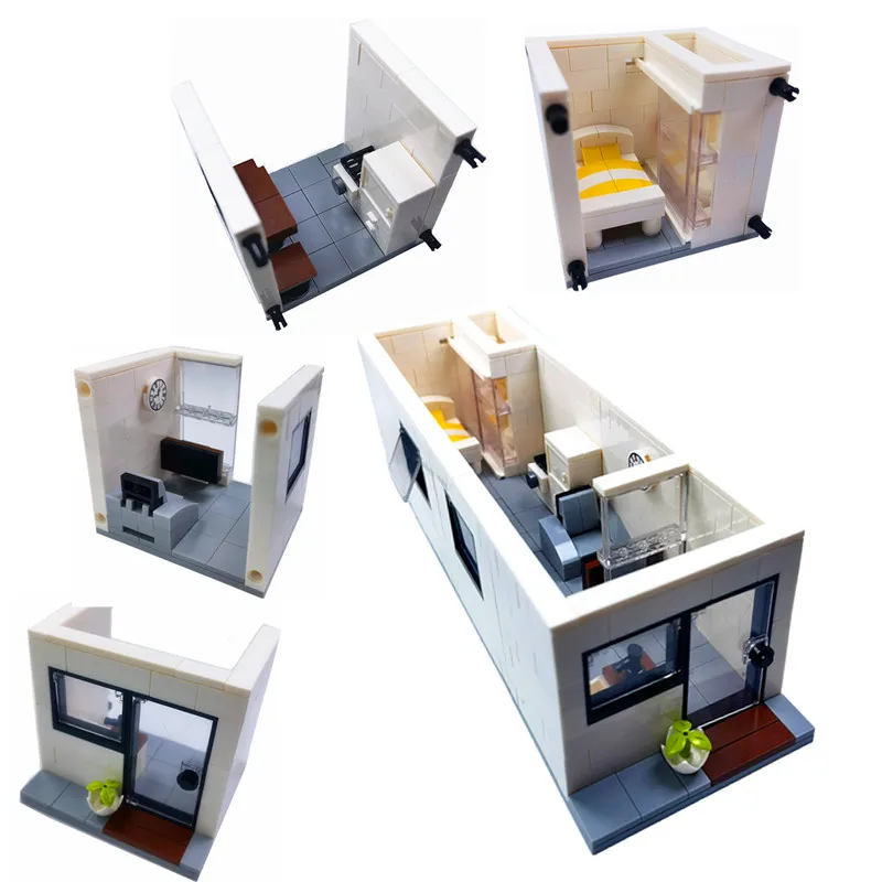 MOC City House Building Blocks Toys Compatible Classic Mini Furniture Bricks Toys for Children