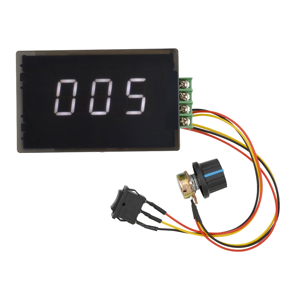 Digital Display 0~100% adjustable DC 6-60V 20A DC Motor Speed Controller Regulator PWM 6V 12V 24V 48V 2000W Forward Backward