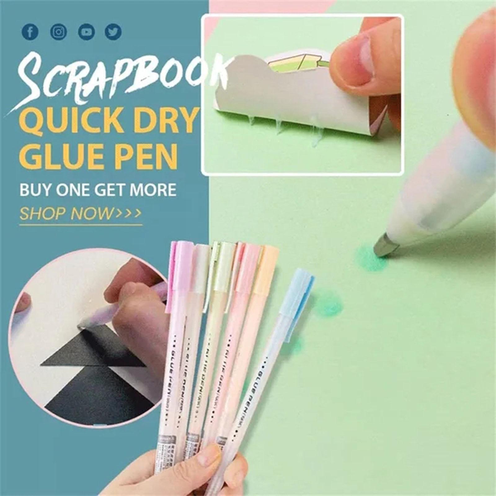 1PC Scrapbook Quick Dry Glue Pen 1.0mm Tip Adhesive DIY Hand Work Art Marker Glue Pen For Boys Girls Handmade School Statio T4C1