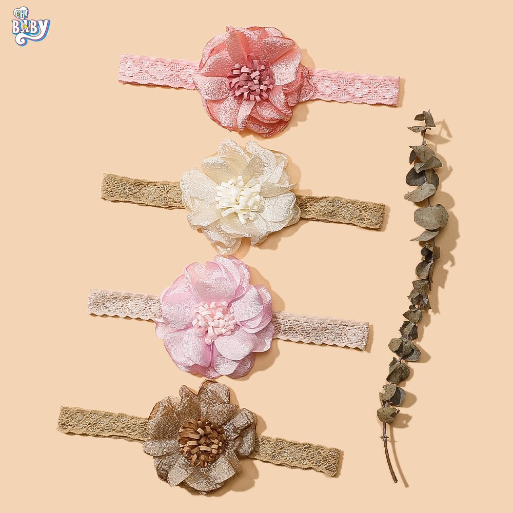 Headband Girls Newborn Soft Elastic Nylon Hair Band Flower With Cute Headbands For Girls Kids Hair Accessories For kids