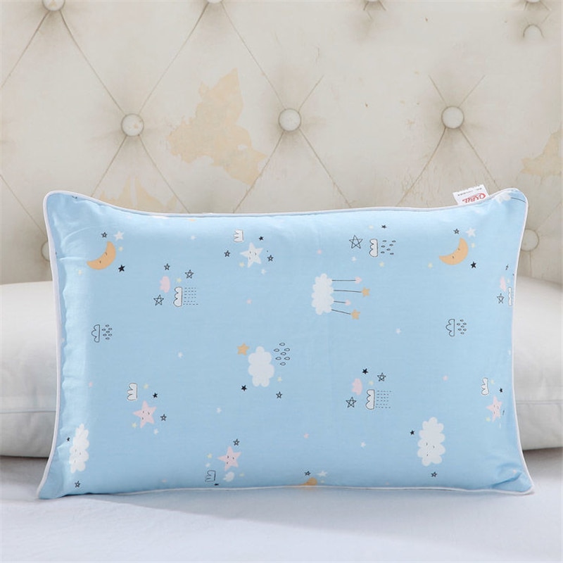 Cartoon Style Pure Cotton Children's Pillowcase Printed Soft Kindergarten Single Small Pillowcase Home Zipper Design Pillow