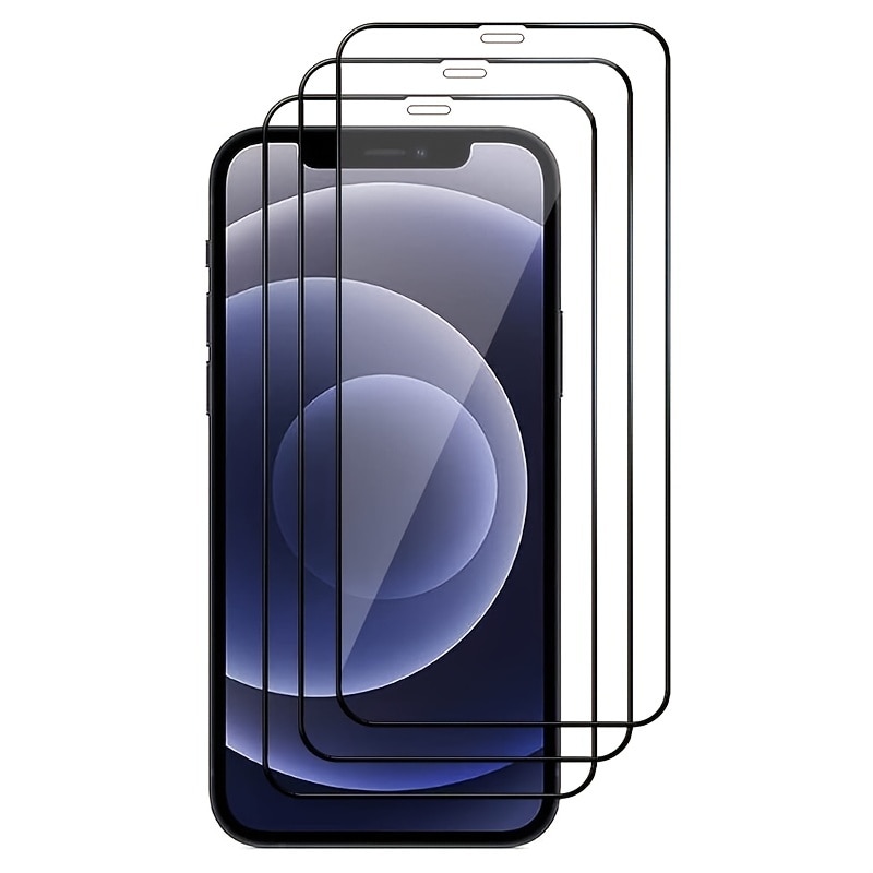 3 Packs Full Cover Screen Protector For IPhone14 13 12 11Pro Max Tempered Glass For IPhone 7 8Plus X XR XS Max