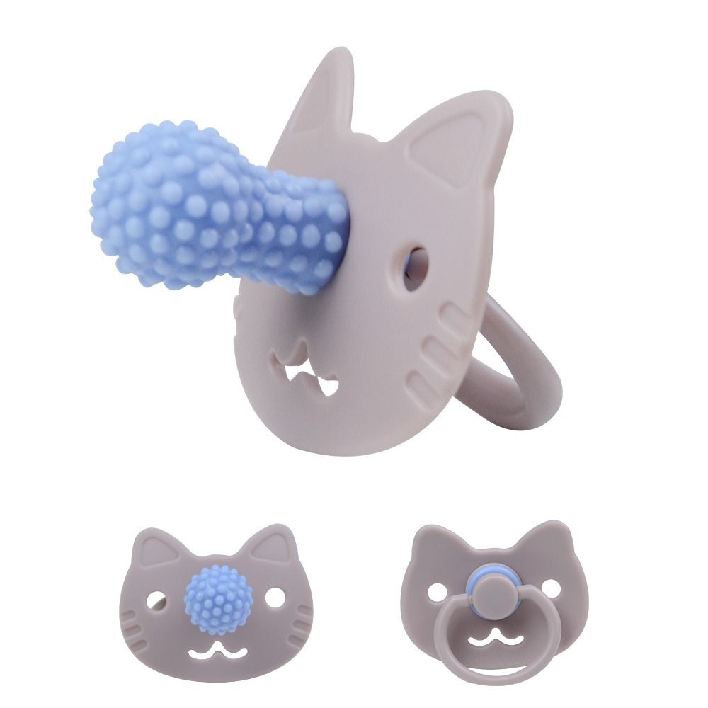 Baby Food Grade Silicone Pacifier Cute Cats Portable Soother Baby Sleep Nipple Nursing Accessory Infant Supplies