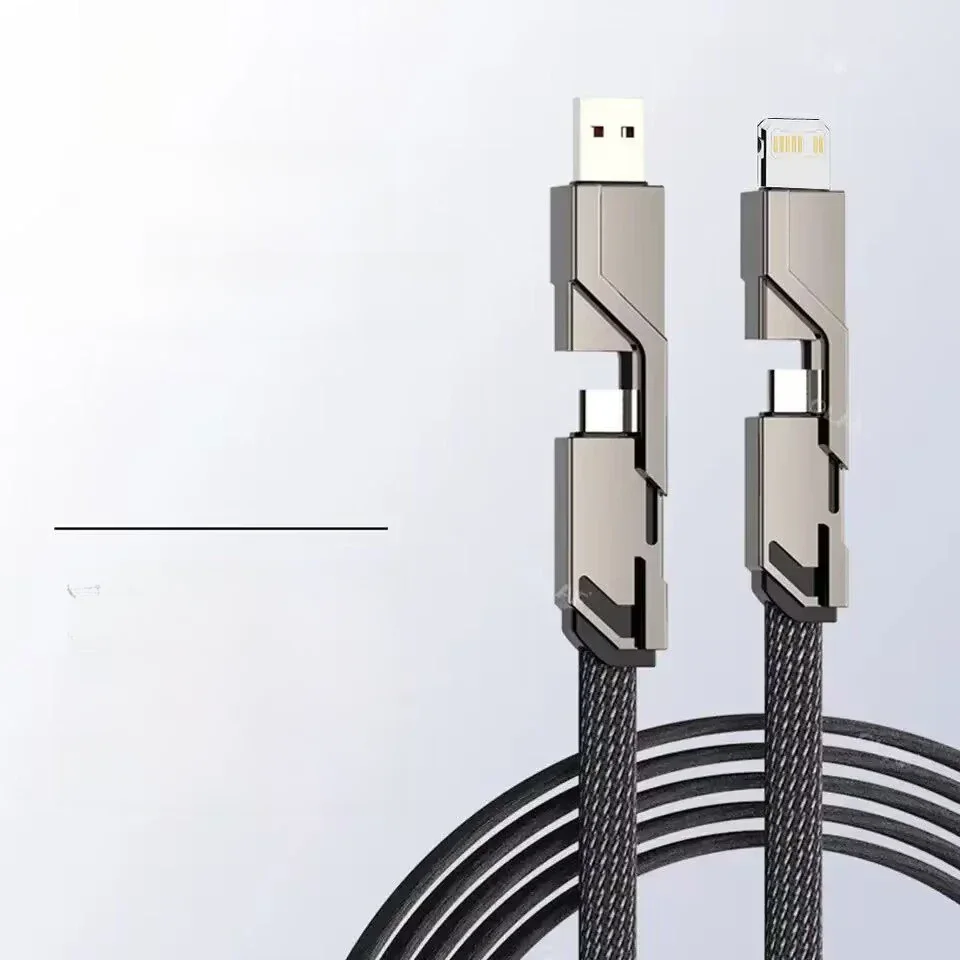4 in 1 100W Fast Charging USB Type C To USB C / Lighting Cable for iPhone 14 13 Pro Max Huawei