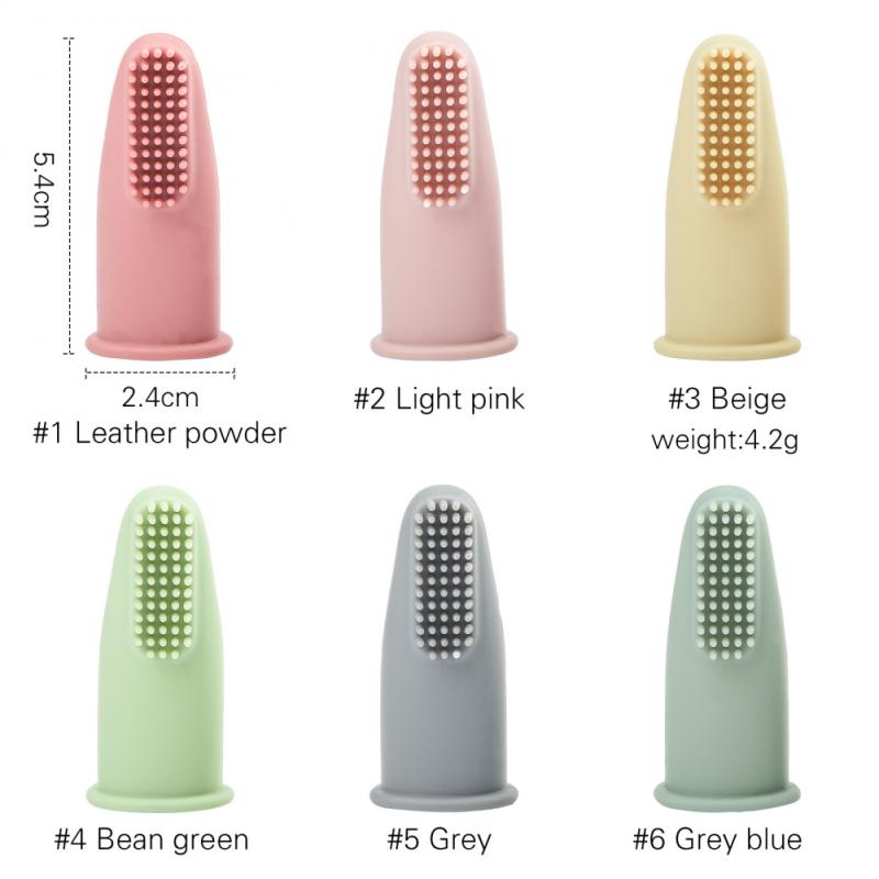 Manual Fingertip Toothbrush Childrens Toothbrush Soft Rubber Non-toxic Soft Oral Care Cleaning Baby Tooth Brushing Artifact 1pcs