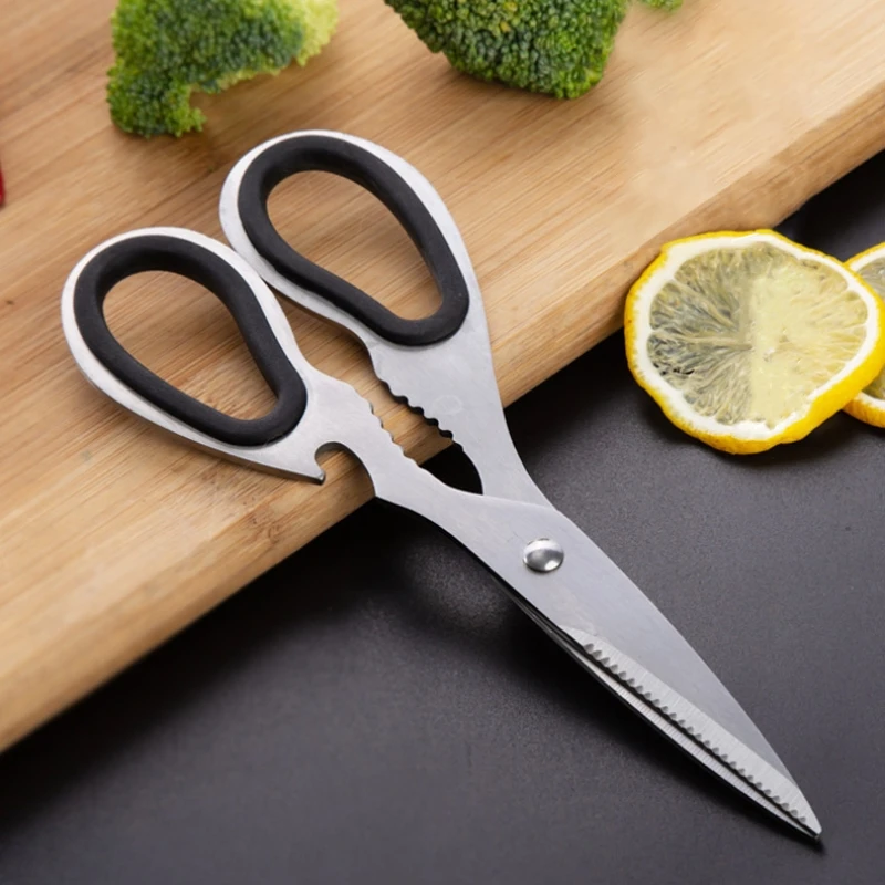 Stainless Steel Kitchen Scissors Household Bone Scissors Chicken Wings Fish Chopper Bottle Opener