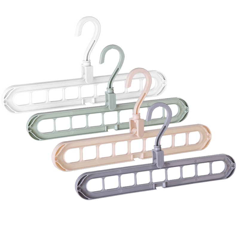 For Wardrobe Space Bedroom Closets Storage Clothes Rack Hanger 9-hole Clothing Organizer Multifunctional Folding