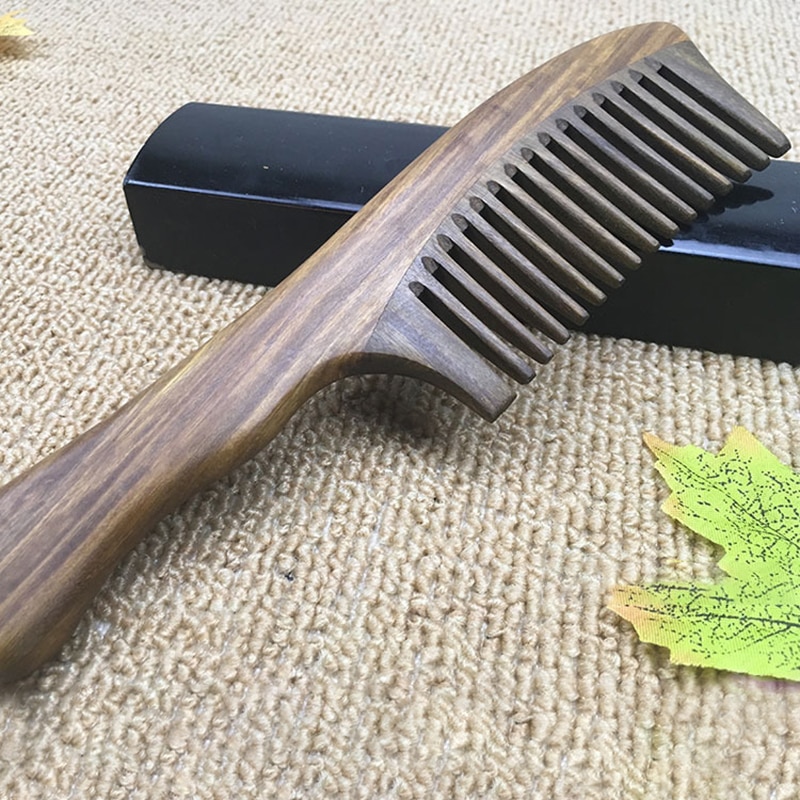 Large Green Sandalwood Anti-screw Massage Hair Brush Comb Women Baby Untangling Styling Hairdressing Hairbrush Things Care Tools