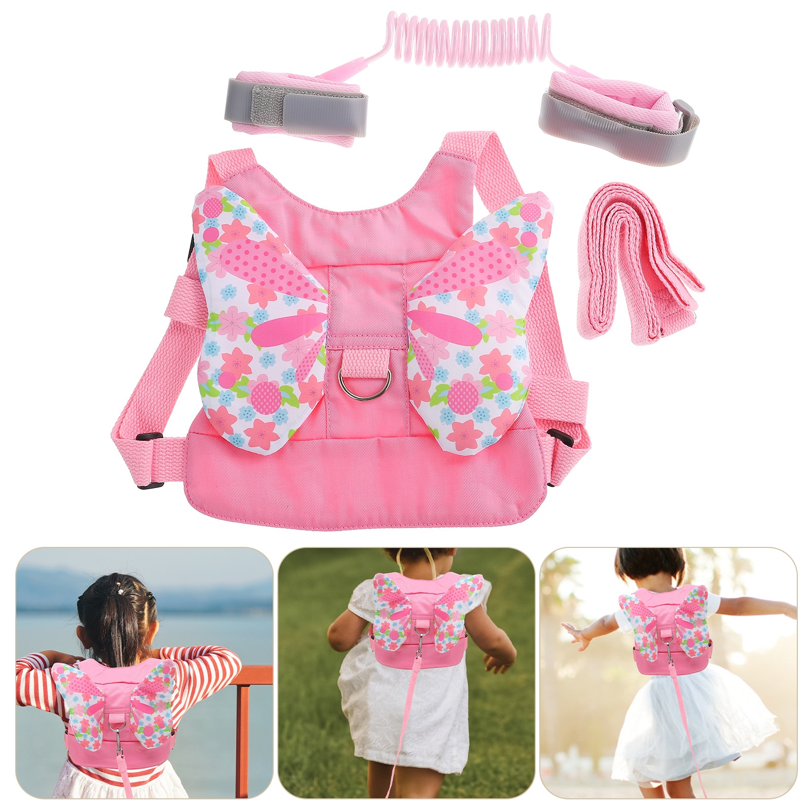 Children's Anti-lost Strap Walking Harness Leash Toddler Baby Kids Backpack Belts Boys Drawstring Portable Outdoor