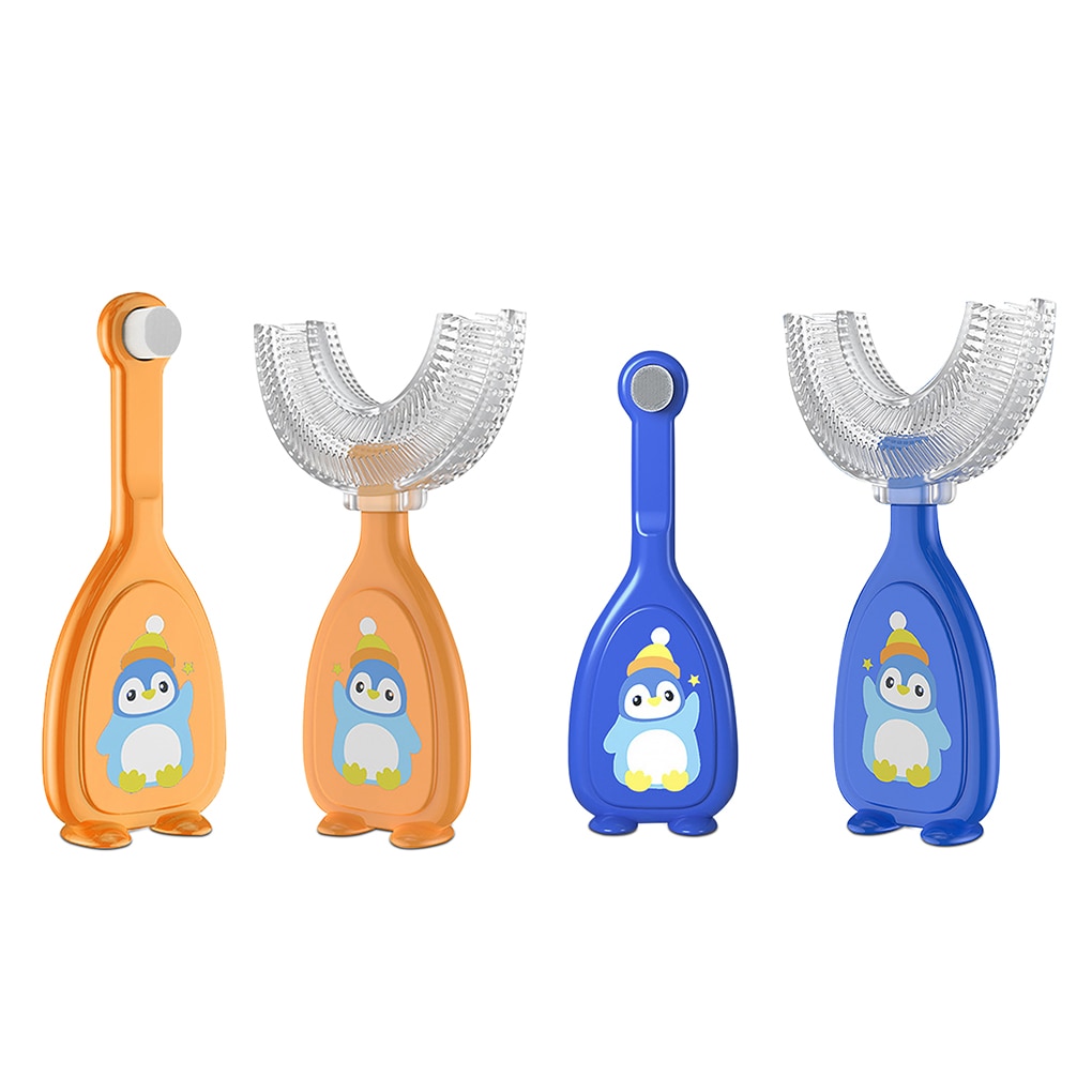 2 Pieces U Shaped Training Toothbrushes Kids Full Mouth Teeth Mouthpiece Household Travel Newborn Gadgets Supplies