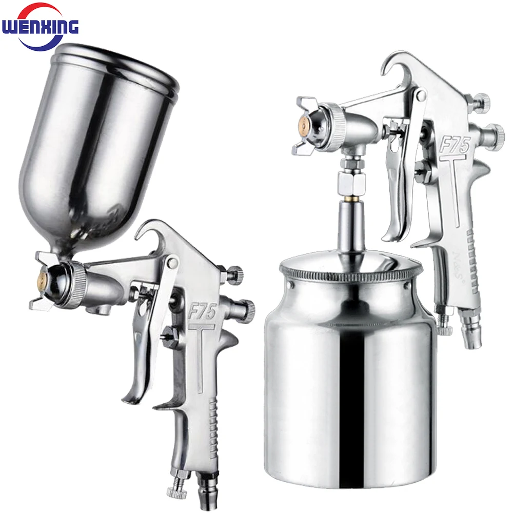 400ML Spray Gun Professional Pneumatic Airbrush Sprayer Alloy Painting Atomizer Tool With Hopper For