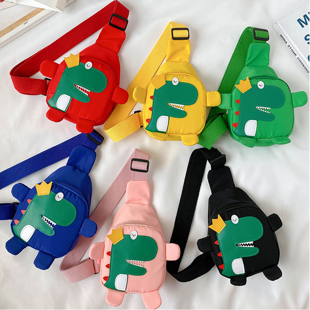 Cartoon Toddler Shoulder Bags Baby Outdoor Travel Backpack Children's Bags Unisex Cross-body Dinosaur Mini Chest Bag 3-6 Ye