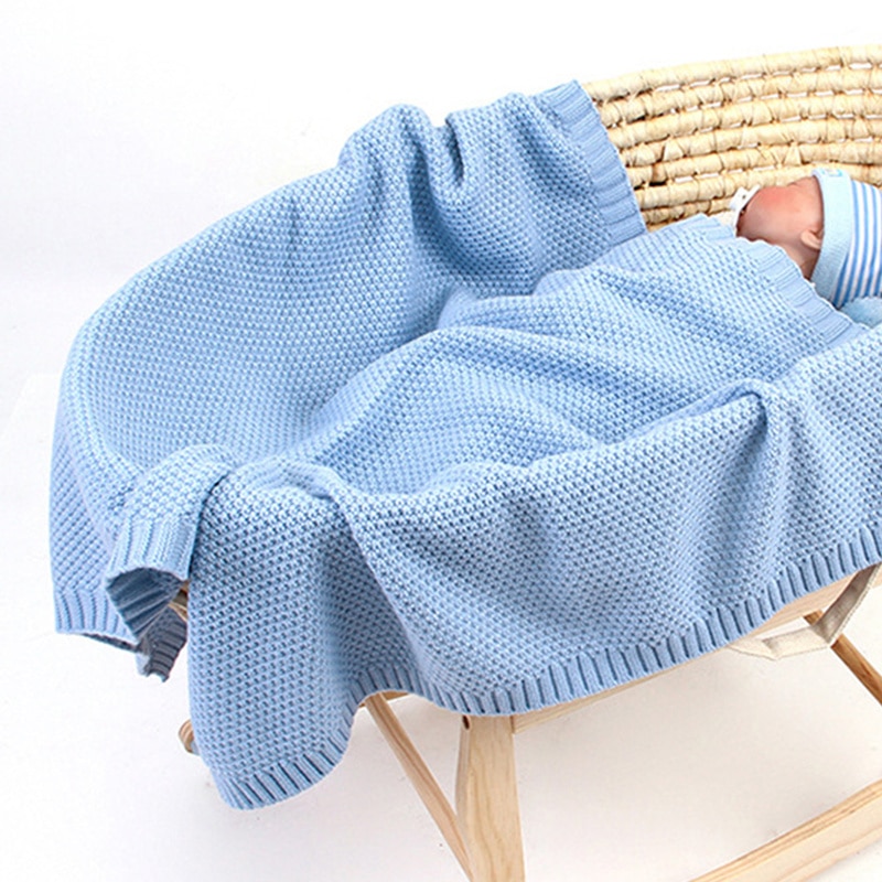 Wrap Blankets Soft Infant Stroller Sofa Super Swaddle Blanket Bedding Knitted Baby Basket Bed Blankets Newborn Quilt For Toddler