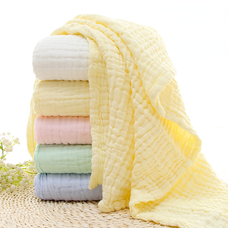 Sleeping 6 Blanket Bubble Baby Swaddle Layers Receiving Blanket Bedding Kids Gauze Bath Muslin Cotton Towel Pure Baby Infant