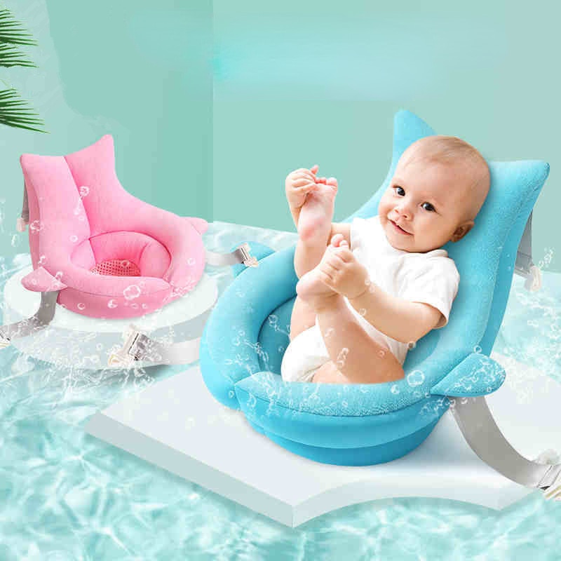 Tub Baby Foldable Soft Pillow Bath Bathtub Shower Mat Bath Bath Tub Security Seat Support Pad Support Non-Slip Newborn Cushion