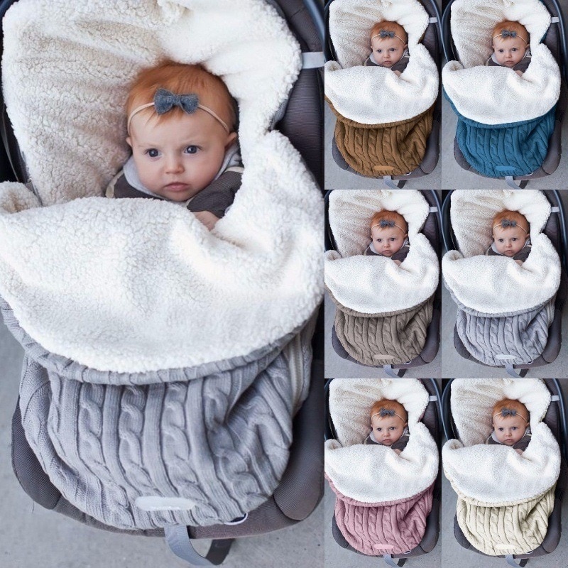 For Sleeping Manta Blanket Baby Wrap Soft Bag Months Infant Stroller Bebes Swaddle Super Boys Girls 0-12 Warm Newborn Bedding