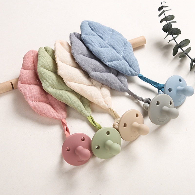 Feeding Toys Infant Holder for Teething With Grade 2 Holder Linen Cotton Nipple Food Baby Chain Pacifier PCS Silicone Baby Dummy