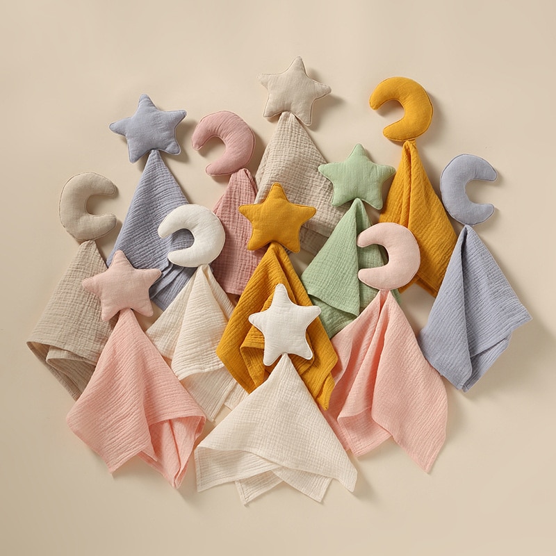 Towel Baby Blanket Cotton Gift Bibs Stuffed Dolls Fashion Muslin Soft Appease Kids Sleeping Comforter Soothe Newborn Sleep Toy