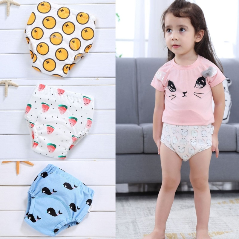 Washable Waterproof Infant Newborn Nappies Shorts Diaper Cloth Cotton Baby Reusable Panties Training Underwear Pants Diapers