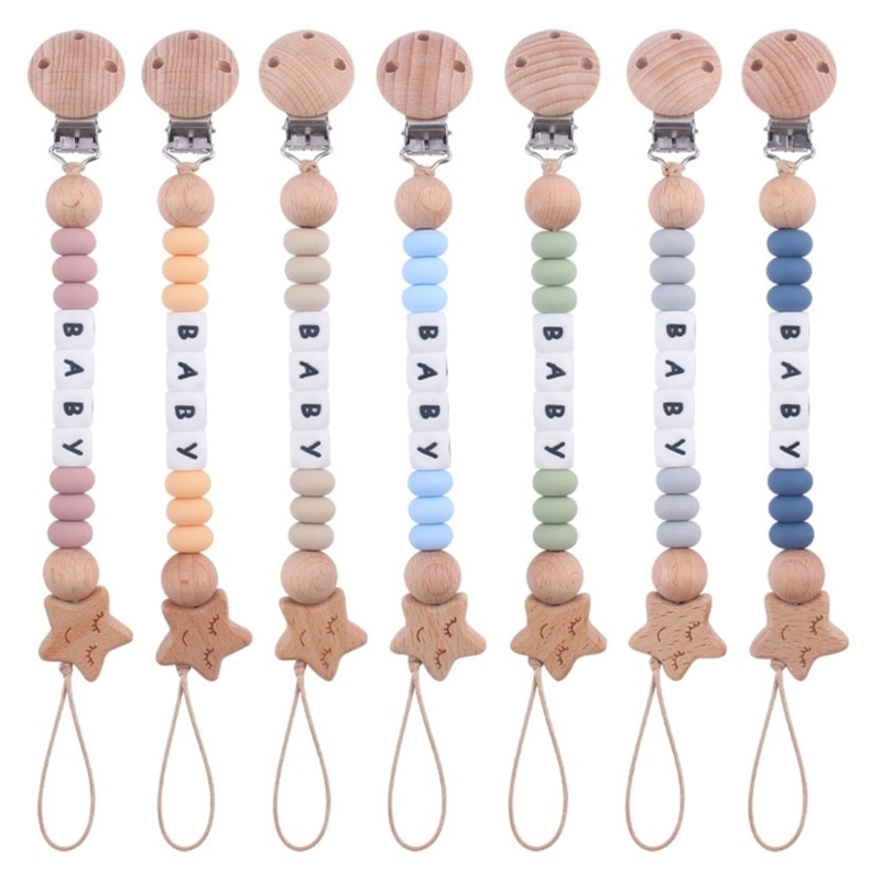Dummy Clip for Baby BPA Free Silicone Pacifiers Clip Soother Chain Holders Gift