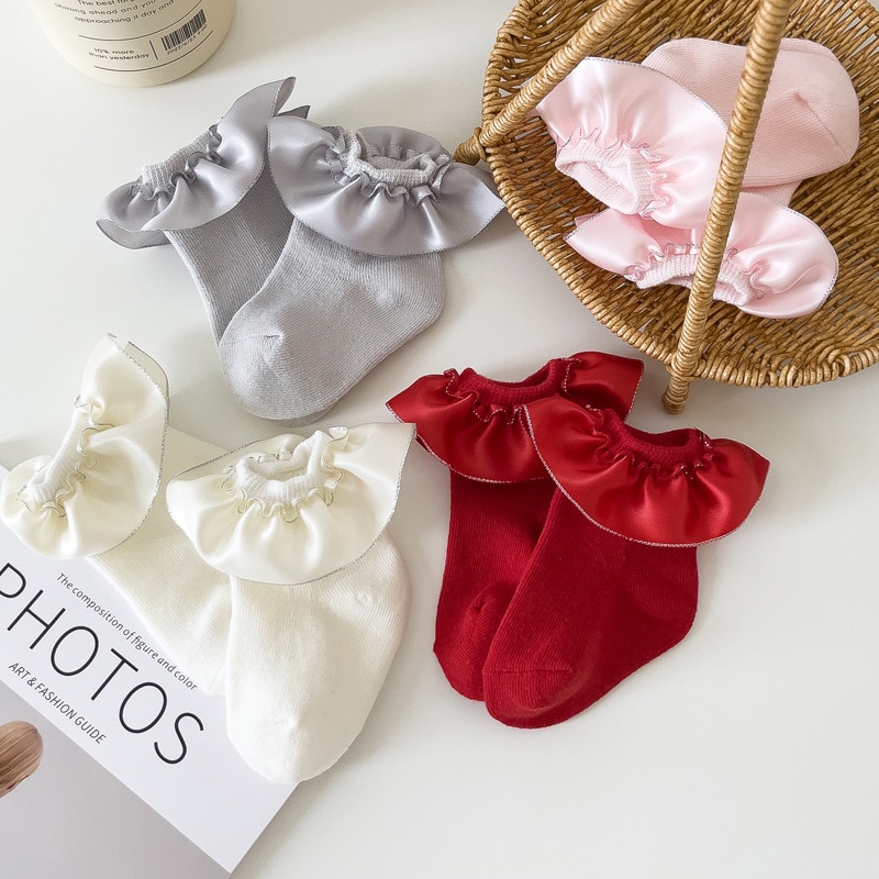 Winter Baby Infant Socks Thick Knitted Girls Ankle Socks Big Bows Warm Cotton Children Socks Toddlers Boot Socks 0-5Years