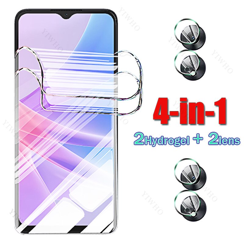 4to1 Transparent Hydrogel Film for Oppo A78 A58 A97 Screen Water Gel Protector for OppoA 78 58 97 Camera Lens Not Tempered Glass