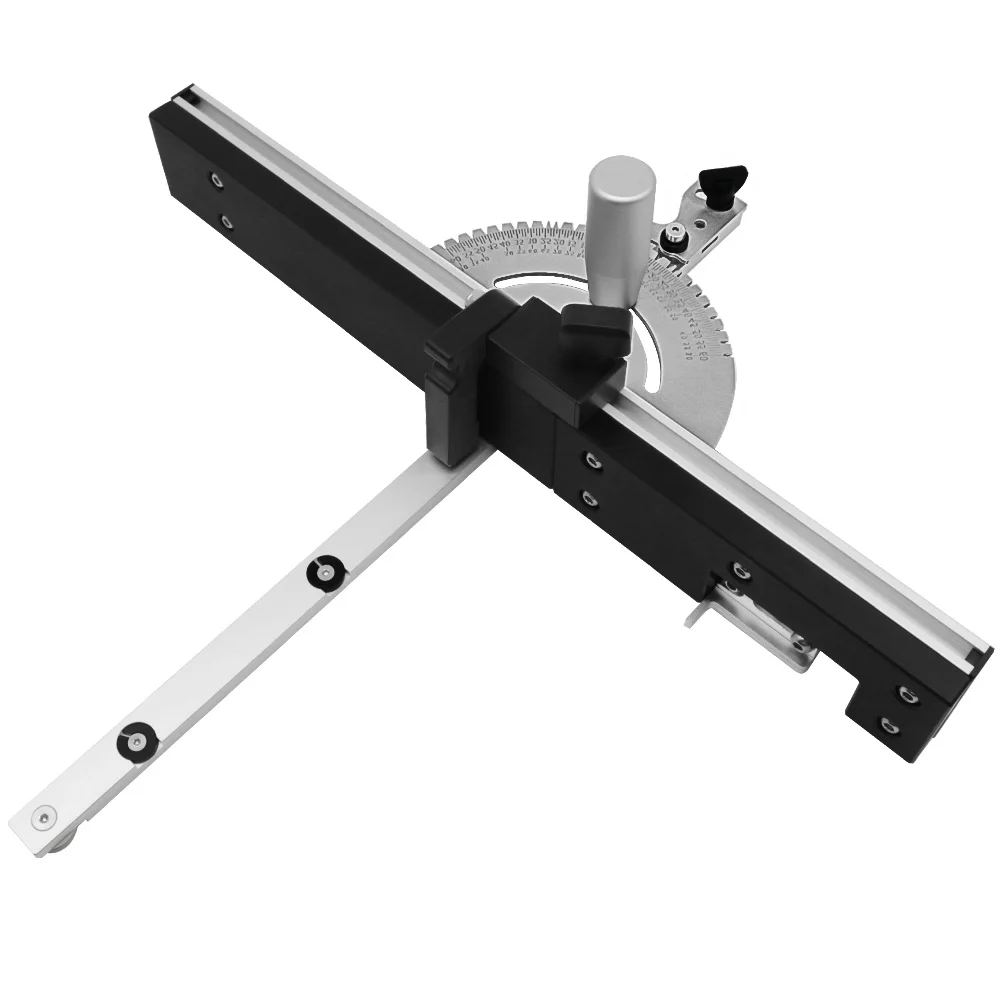 450mm Miter Gauge with track Stop Table Saw/Router Miter Gauge Sawing Assembly Ruler for Table Saw