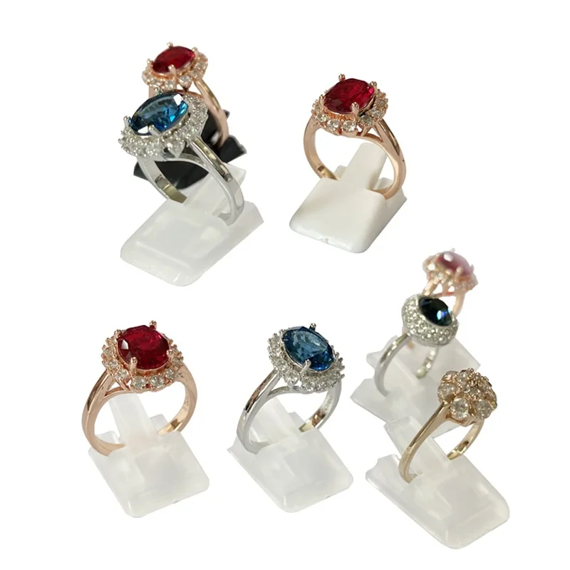 Wholesale Mini Ring Display Stand Ring Display Holder Ring Plastic Clip Jewelry Storage Holder