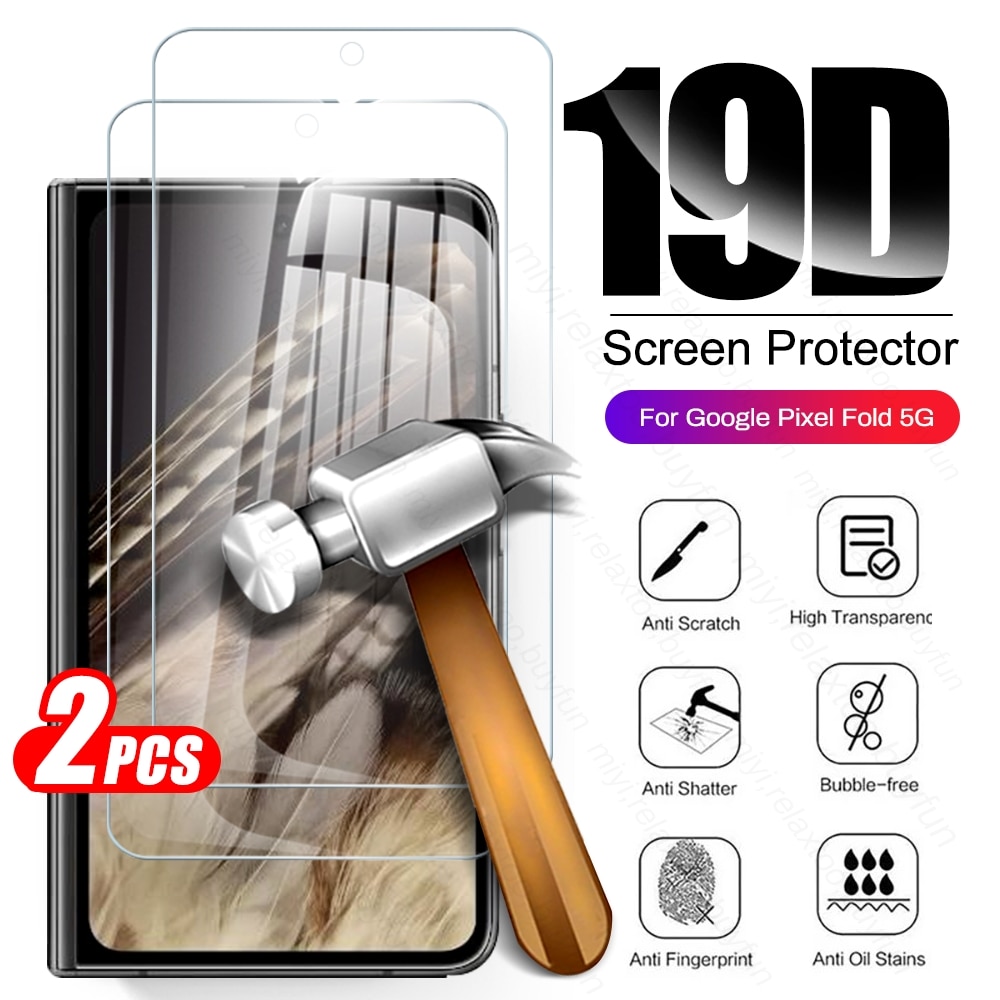 2PCS 9H Premium Protective Glass For Google Pixel Fold 5G 2023 G9FPL 5.8" Phone Tempered Glass Screen Protector HD Film Cov