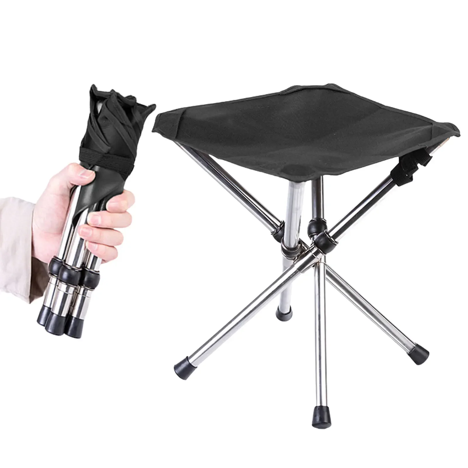 Folding Camping Tripod Stools Portable Fishing Stool Outdoor Foldable Chair Beach Small Tripod Stool