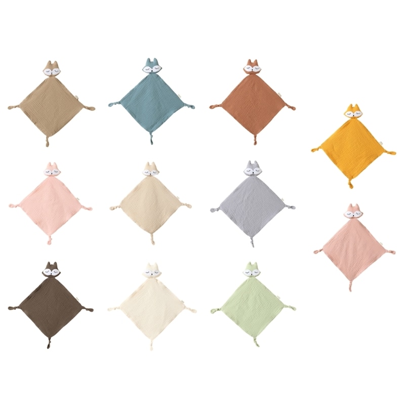 Nursing Blanket Toy Infant Soothing Blanket Toddler Newborn Soft- Cotton Teether