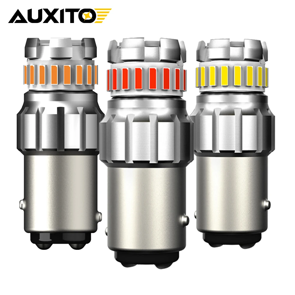 2Pcs 1156 1157 LED Lights Red White Yellow DRL Position Signal Lamp Bulb Ba15s P21 5W W21/5W 7440
