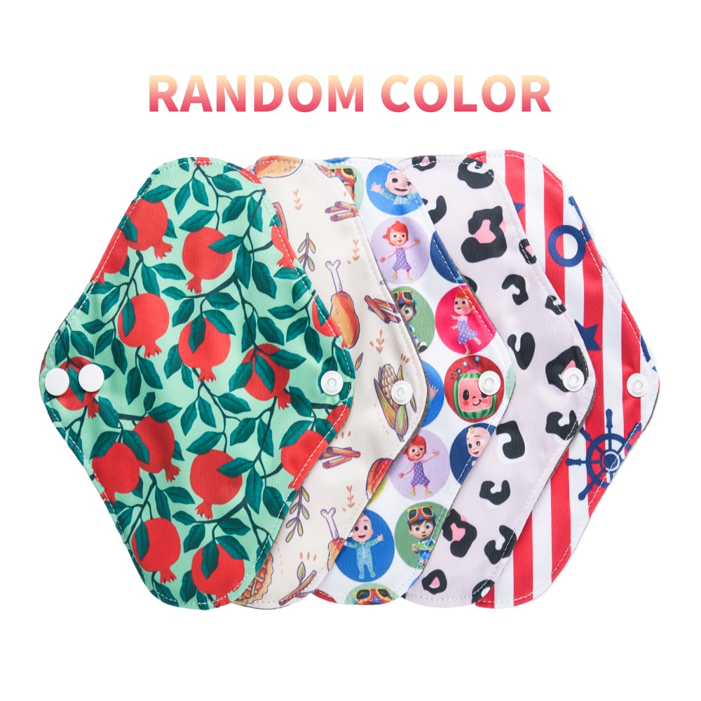 Elinfant S Size Random Patterns Menstrual Pads Sanitary Napkin Absorbent Menstrual Ecological Cloth Pads With Fashion Prints