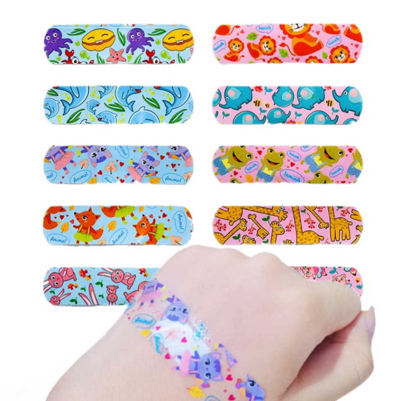 Cartoon Animal Band Aid Kawaii Medical Strips Wound Dressing Plaster for Children Adhesive Bandages First Aid Emergency Patch