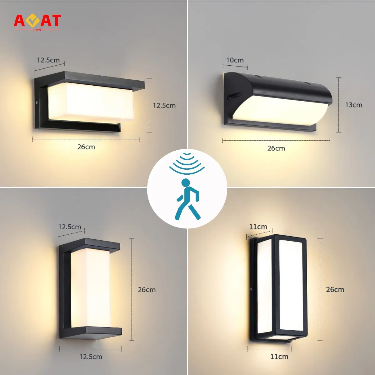 LED outdoor lights waterproof IP65 Motion Sensor light led outdoor wall light outdoor lighting