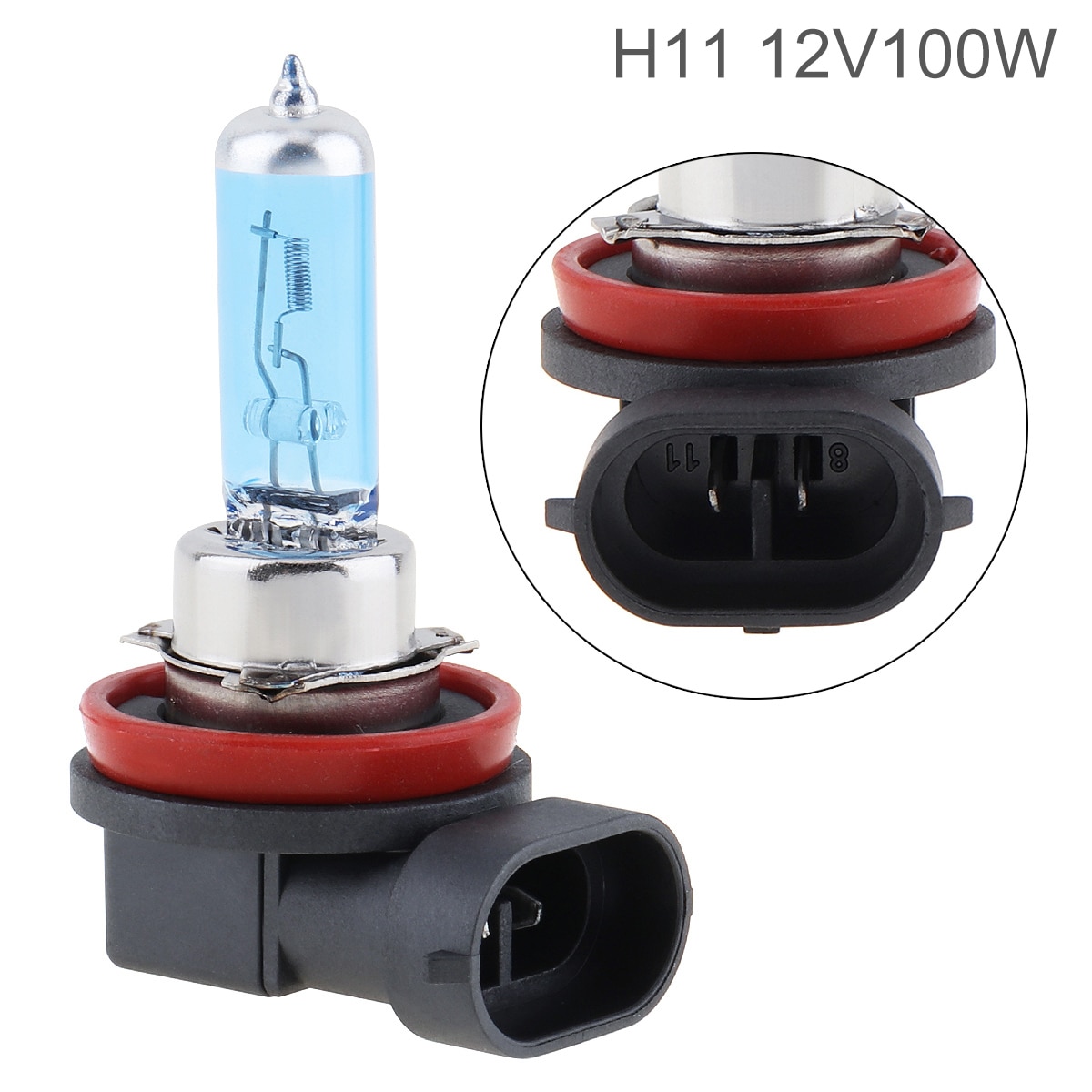 H11 12V 100W 5000K White Light Super Bright Car Halogen Lamp Auto Front Headlight Fog Bulb Day Running Lamps