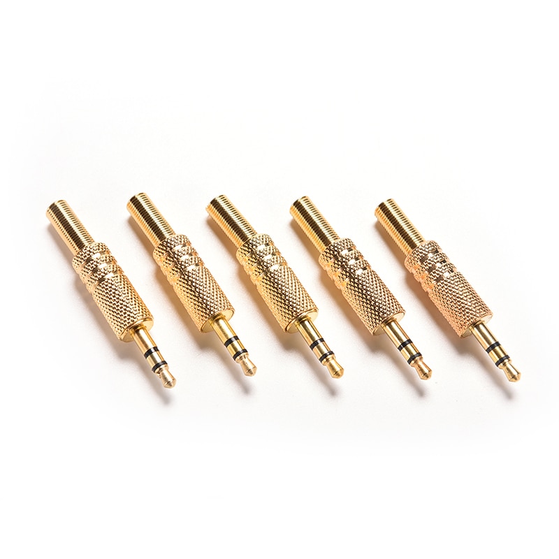3.5mm 1/8inch Stereo Headphone Earphone DIY Male Audio Jack Plug Solder Connectors For Computers Laptops Tablets MP3