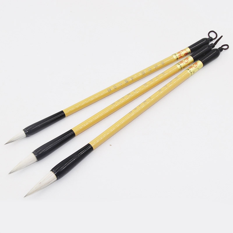 3Pcs Beginner's Wool Hair Calligraphy Chinese Calligraphy Brush Pen Art Office School Supplies