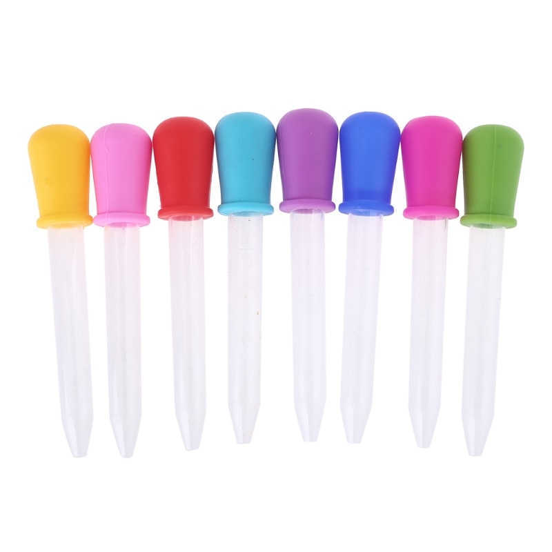 Plastic Pipettes Transfer Eyedropper with Bulb Tip For Baby & Toddler 5mLCapacit