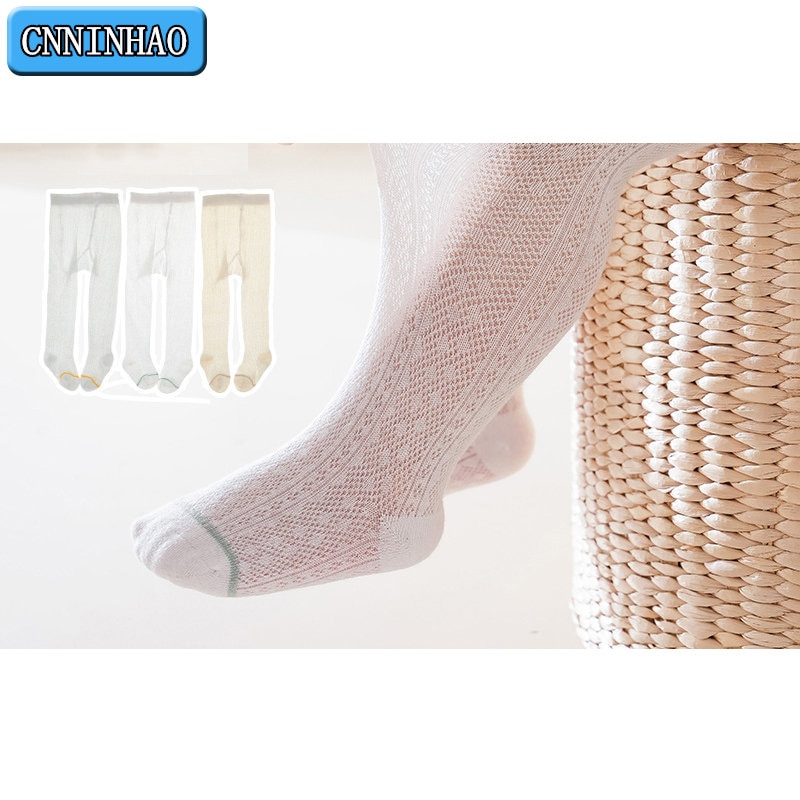 Spring Summer New Mesh Thin Baby Pantyhose Bottom Socks For Children Girls Seamless A-Class Combed Cotton Socks Leggings