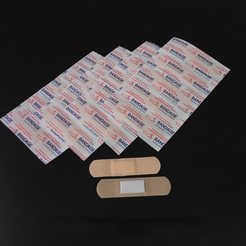 50pcs/set English Letters Band Aid First Aid Medical Strips Wound Dressing Patches 72*19mm First Aid Plasters Adhesive Bandages