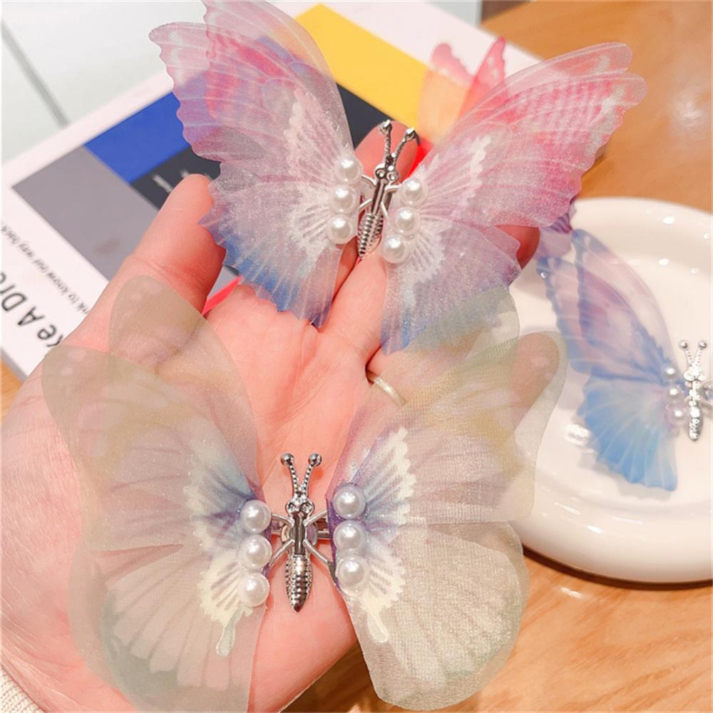 Simulation Butterfly Children's Hairpin Dynamic Butterfly Kids Headwear Baby Hair Headdress Princess Style Hair Accessories