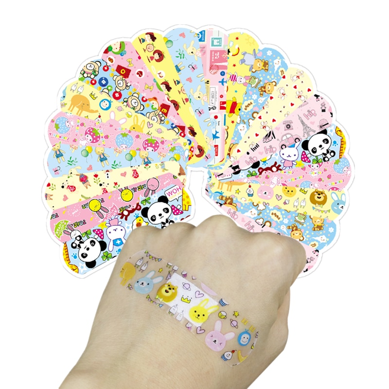 100pcs/120pcs Cartoon Band Aid Transparent Non-transparent Style Available Kawaii Wound Plaster Skin Dressing Patches Bandages